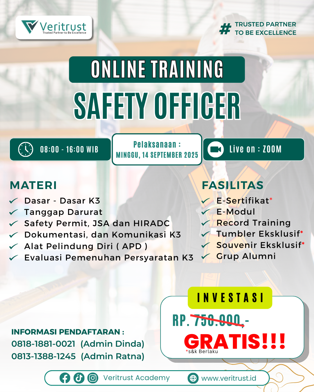 Pelatihan Safety Officer Gratis