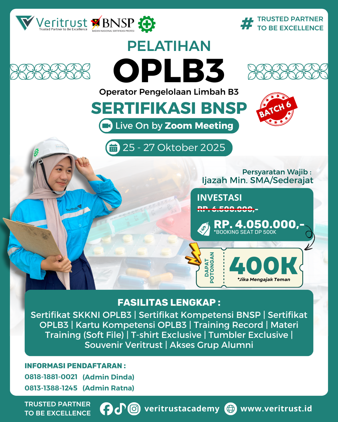 Pelatihan OPLB3 Sertifikasi BNSP