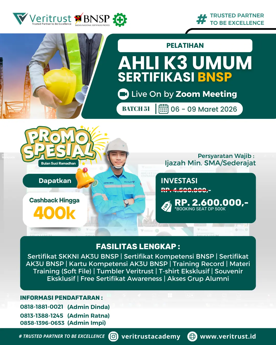 Pelatihan Ahli K3 Umum termurah