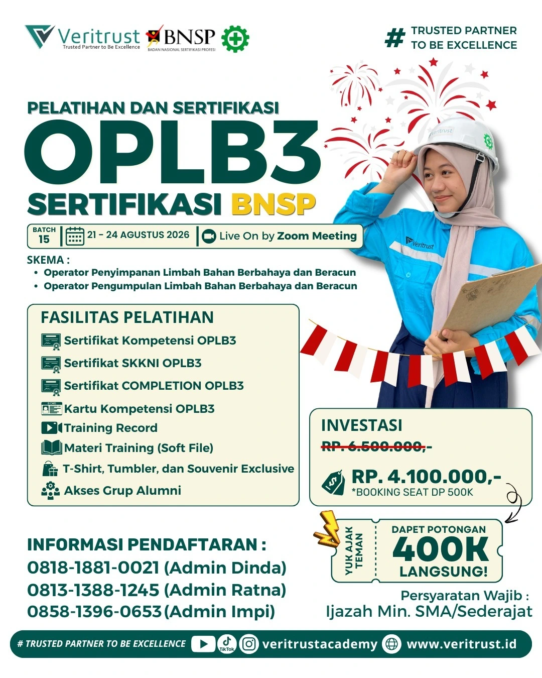 Pelatihan Pengolahan Limbah B3 Termurah Seindonesia